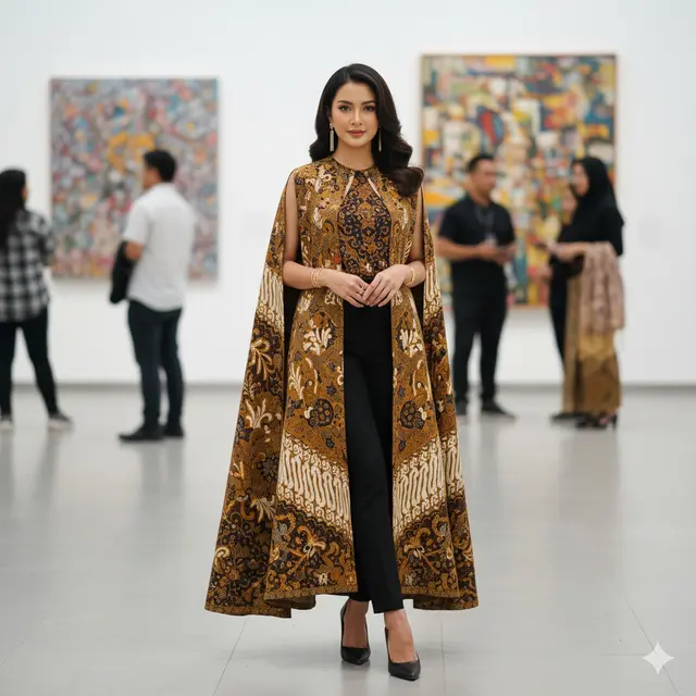 Outer Batik Panjang Tanpa Lengan 2025 (Image by Gemini AI)