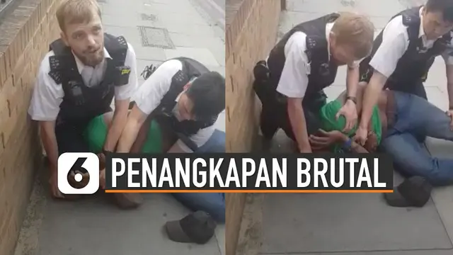 VIDEO: Viral, Polisi Inggris Melakukan Penangkapan dengan Lutut di Leher