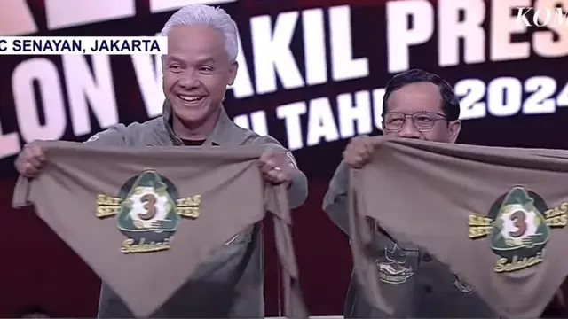 Kostum Debat Cawapres ke-2, Pasangan Ganjar-Mahfud Md Pakai Utility Shirt Buatan Bandung, Prabowo dan Anies Tukaran Pakai Jas