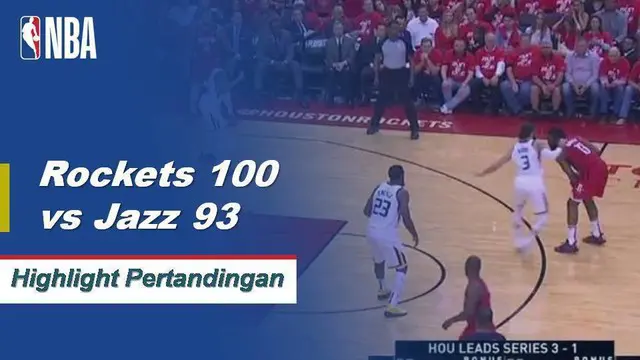 Cuplikan Pertandingan NBA : Rockets 100 vs Jazz 93