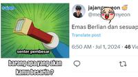 Keinginan Netizen Jika Punya Senter Pembesar di Doraemon. (Sumber: Twitter/@RuangLucuu)