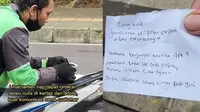 Chat Customer Pakai Kertas karena HP Rusak, Aksi Solidaritas Sesama Driver Ini Bikin Haru (Sumber: TikTok/@duy_25872)