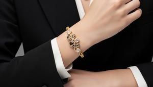 Model Gelang Emas Kombinasi Batu Permata untuk Ibu Pejabat (Sumber: gemini.com)