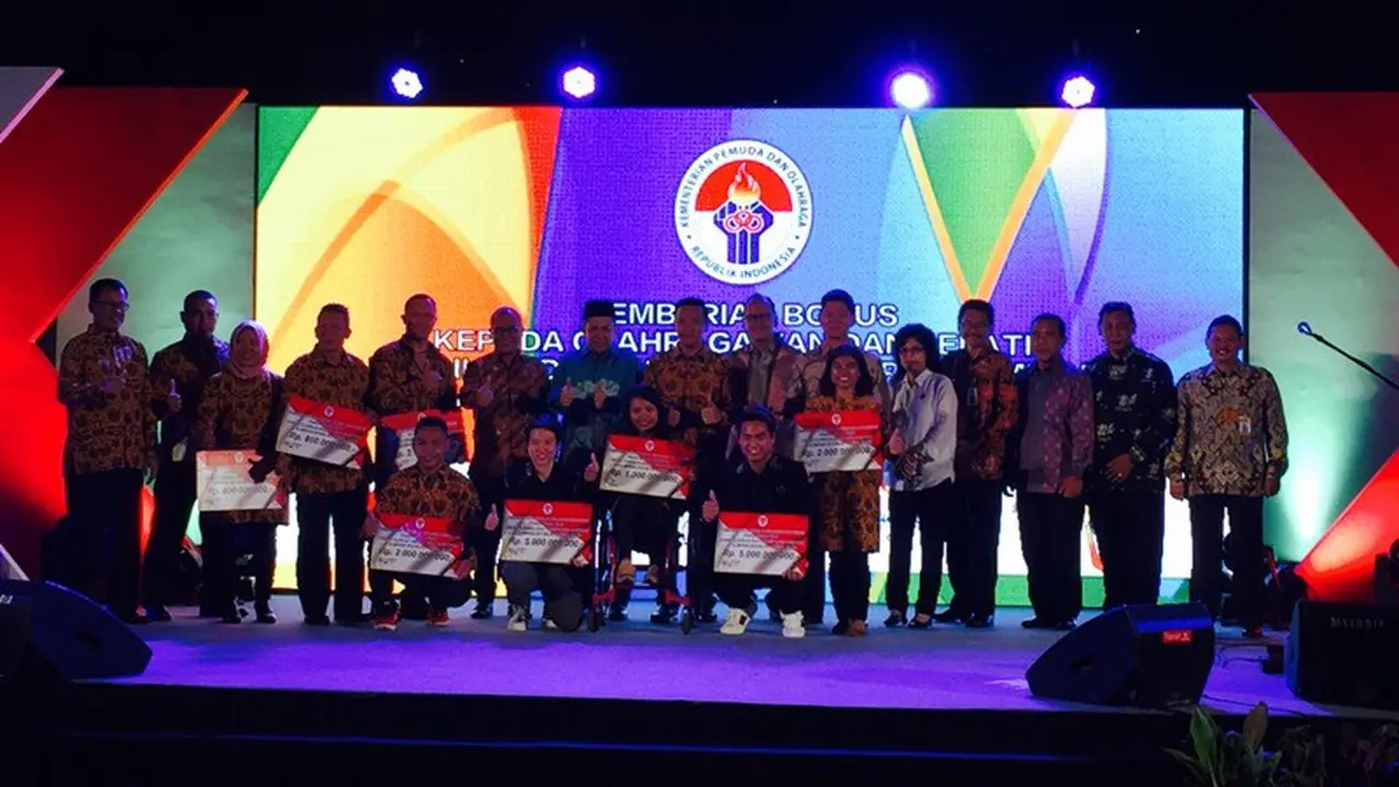 Penyerahan bonus Olimpiade dan Paralimpiade 2016.