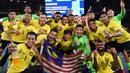 Tim Harimau Malaya mengalami lonjakan peringkat hingga naik sembilan peringkat, menjadi ke-159, dari semula 168 di daftar ranking FIFA 2019 yang baru saja dirilis. (AFP/Mohd RASFAN )