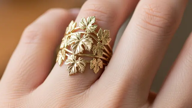 Cincin Model Daun Anggur yang Cantik dan Estetik