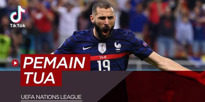VIDEO TikTok: Karim Benzema dan 4 Pemain Tua di Semifinal UEFA Nations League