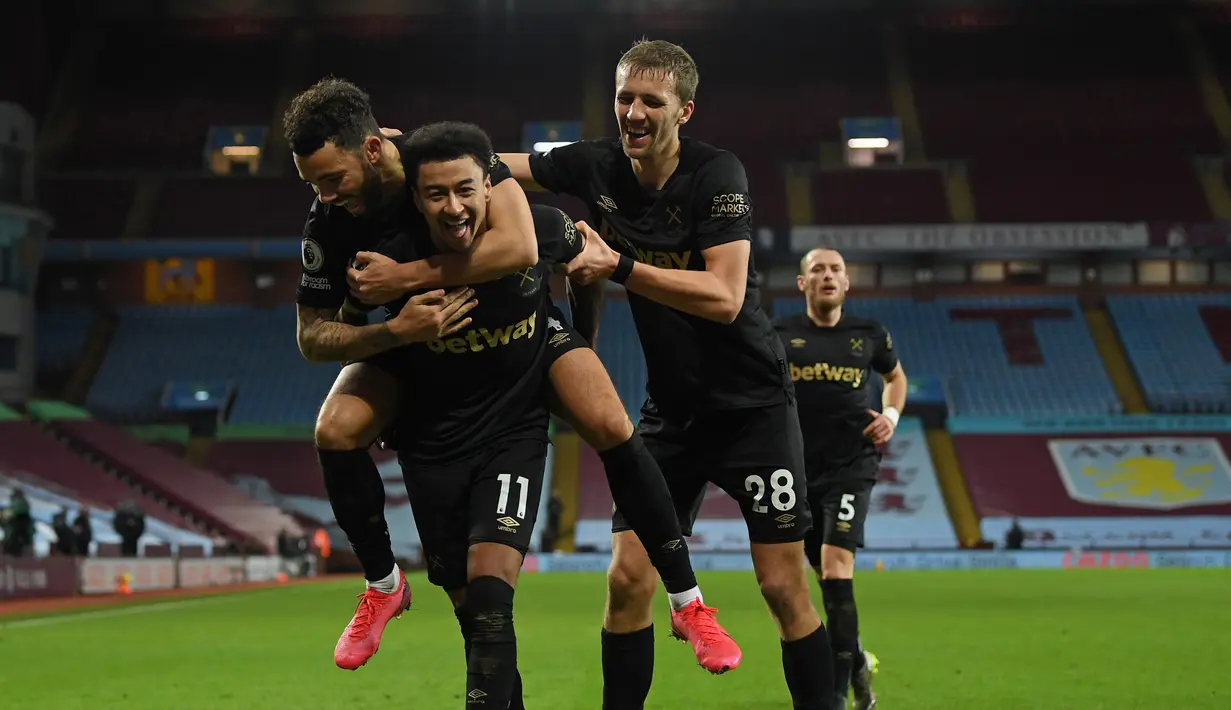 Jesse Lingard merupakan pemain pertama yang langsung cetak gol pada laga debut bersama West Ham di ajang Premier League sejak Mauro Zarate pada Agustus 2014. (Foto: AFP/Pool/Shaun Botterill)