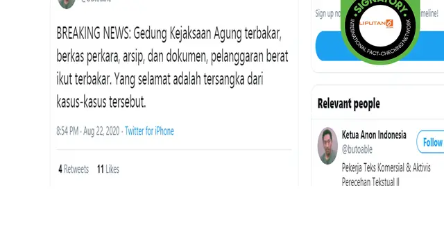 Hoaks gedung Kejaksaan Agung
