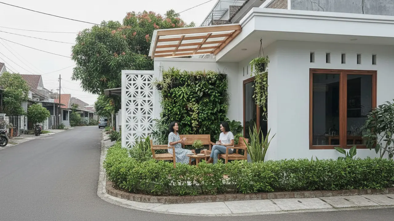 Desain Teras Rumah Hook Estetik