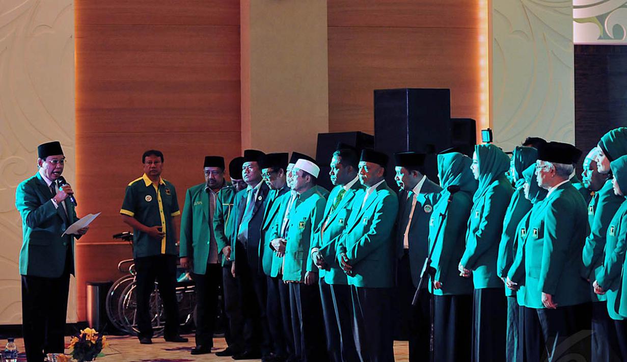 Partai Persatuan Pembangunan (PPP) kubu Djan Faridz menggelar Musyawarah Kerja Nasional (Mukernas) I di Jakarta, Rabu (10/12/2014). (Liputan6.com/Johan Tallo)