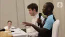 Dalam bincang santai, Wright-Phillips menjawab sejumlah pertanyaan yang diajukan. (Liputan6.com/Helmi Fithriansyah)