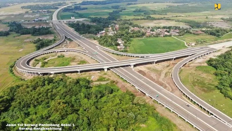 Tol Serang-Panimbang Seksi 1 sepanjang 26,5 km menghubungkan Serang-Rangkasbitung