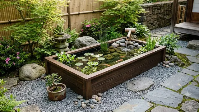 Inspirasi Kolam Mini ala Jepang (AI Generated)