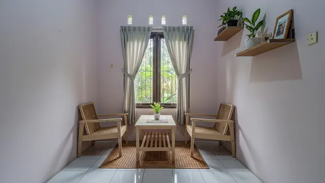 Desain Rumah 4x10 dengan Ruang Tamu di Bagian Depan