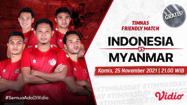 Link Live Streaming Uji Coba Kedua Piala AFF : Timnas Indonesia Vs Myanmar di Vidio Malam Ini