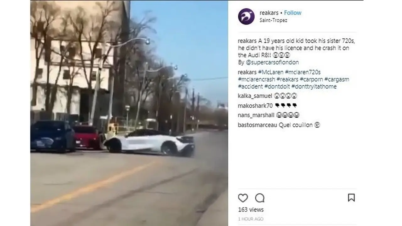 McLaren tabrak Audi R8
