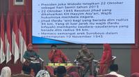 Peringatan Hari Santri Nasional 2025 di Sekolah Partai PDIP, Lenteng Agung, Jakarta Selatan, Rabu (22/10/2025). (Liputan6.com/Ady Anugrahadi)