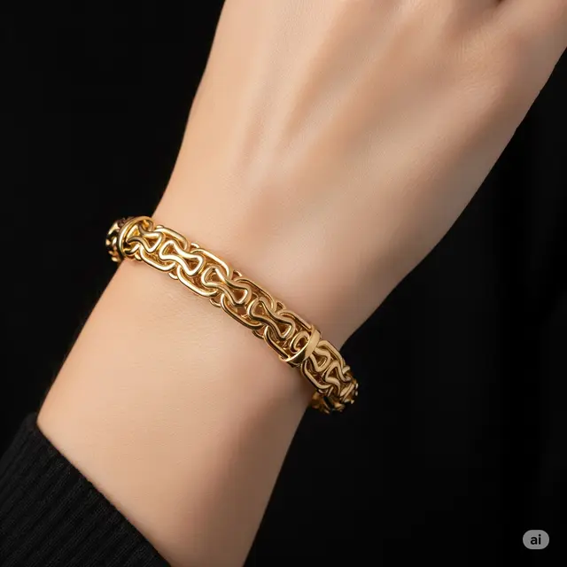 Gelang Emas Byzantium: Keanggunan Anyaman Klasik yang Memukau