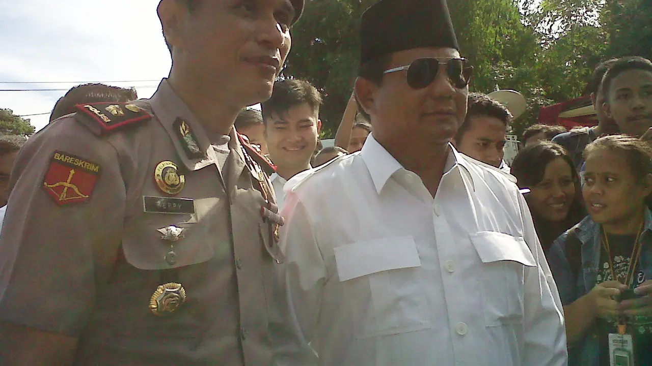 Prabowo Pede Gerindra Menang di TPS Tempatnya Mencoblos