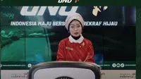 Adyatama Kepariwisataan dan Ekonomi Kreatif Ahli Utama Kemenparekraf Nia Niscaya dalam Weekly Press Briefing, Senin, 15 Juli 2024..&nbsp; (Liputan6.com/Henry)