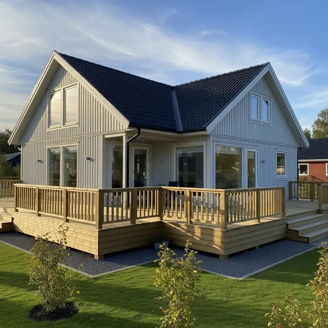 Model Rumah Desa Lahan Hook dengan Teras Sudut