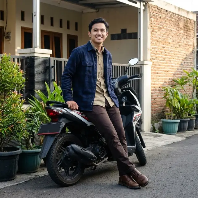 Outfit Kantor yang Tetap Rapi Meski Naik Motor