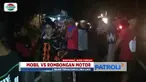 Mobil ini berhenti di kebun warga setelah sebelumnya menabrak rombongan mahasiswa Unsoed Purwokerto.
