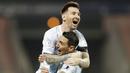 Timnas Argentina akhirnya memastikan satu tempat di semifinal ajang Copa America 2021 usai membungkam Ekuador. (Foto:AP/Andre Penner)