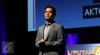  Dude Harlino saat menjadi pembicara dalam acara Inspirato di Liputan6.com di SCTV Tower, Jakarta, Selasa (16/5). (Liputan6.com/Fatkhur Rozaq)