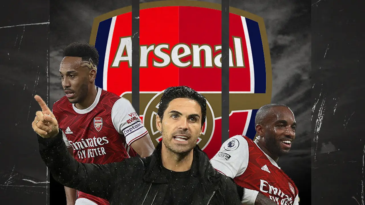 Mikel Arteta, Pierre-Emerick Aubameyang dan Alexandre Lacazette