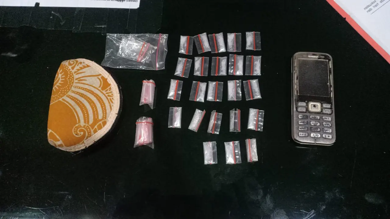Barang bukti sabu yang berhasil diamankan polisi. Foto (Dokumen Polresta Bandar Lampung)