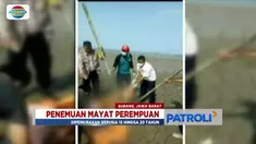 Jenazah wanita muda tanpa busana ditemukan di pinggir Pantai Patimban, Subang, Jawa Barat.