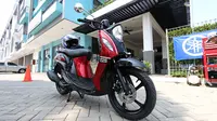 Yamaha New Fino 125 Blue Core jadi motor skutik yang pas untuk para wanita berhijab