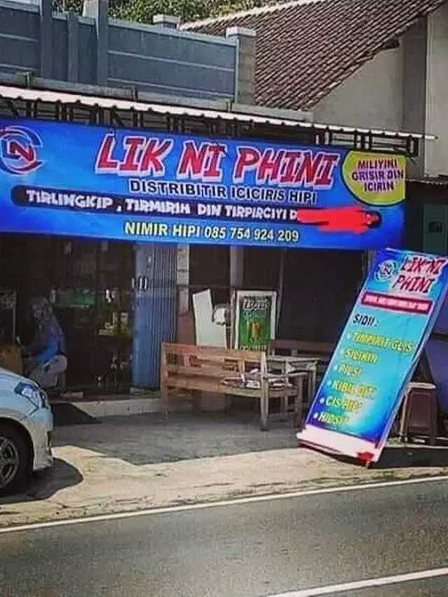 6 Spanduk Jualan Huruf Vokal Diganti I Semua Ini Kocak