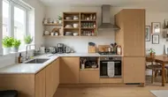 7 Model Dapur Sederhana dengan Area Kerja Panjang dan Banyak Tempat Penyimpanan