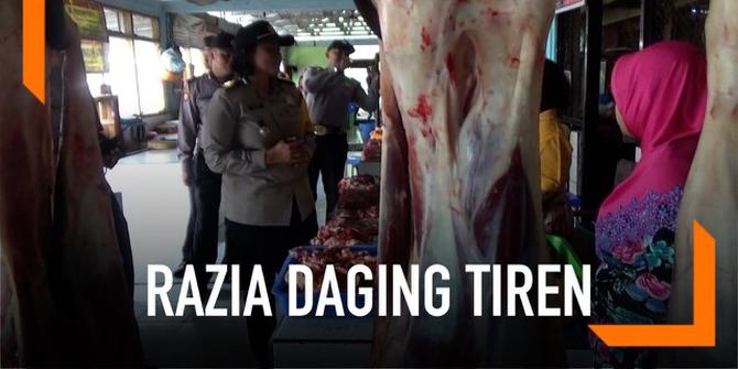VIDEO: Polisi Razia Pedagang Daging Tiren Jelang Lebaran