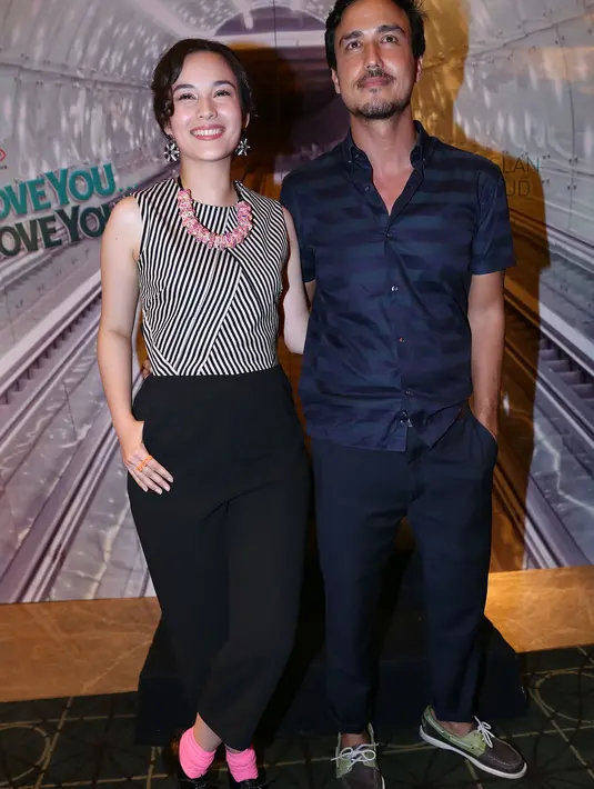 Adegan ciuman yang dilakukan Chelsea Islan dan Hamish Daud berdasarkan tuntutan skenario film 'Love You Love You Not'. (Galih W. Satria/Bintang.com)