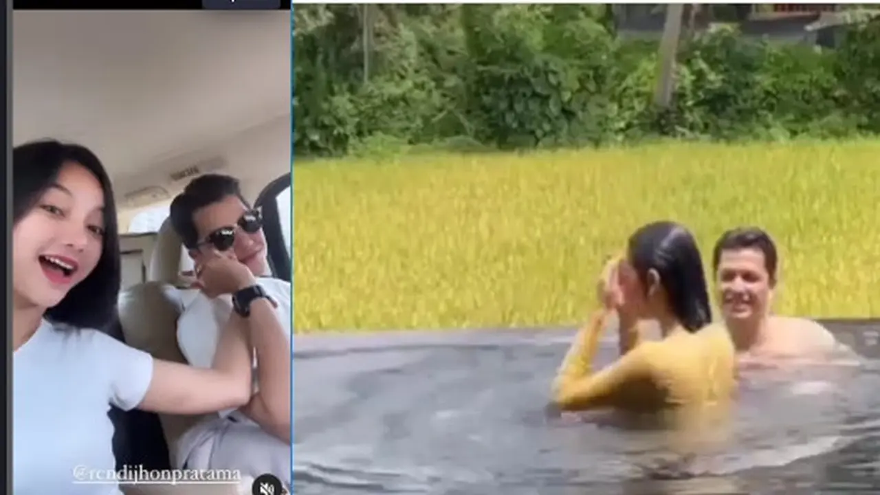Glenca Chysara dan Rendi Jhon bulan madu di Bali (Foto: Instagram glencarendifans._)