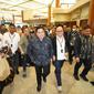 Menteri BUMN Erick Thohir saat menghadiri HUT HIPMI ke-50 di Jakarta Convention Center, Sabtu (11/6/2022).