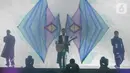 Aksi panggung RAN dalam konser “ Marcell Tujuh Belas" di Balai Sarbini, Jakarta, Jumat (18/10/2019). Dalam penampilannya mereka membawakan lagu hitsnya yaitu candu asmara dan pandangan pertama. (Liputan6.com/Faizal Fanani)