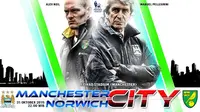 Manchester City FC vs Norwich City FC (Grafis: Abdillah/Liputan6.com)