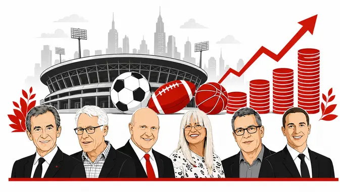 Infografis Enam Orang Terkaya Pemilik Tim Olahraga