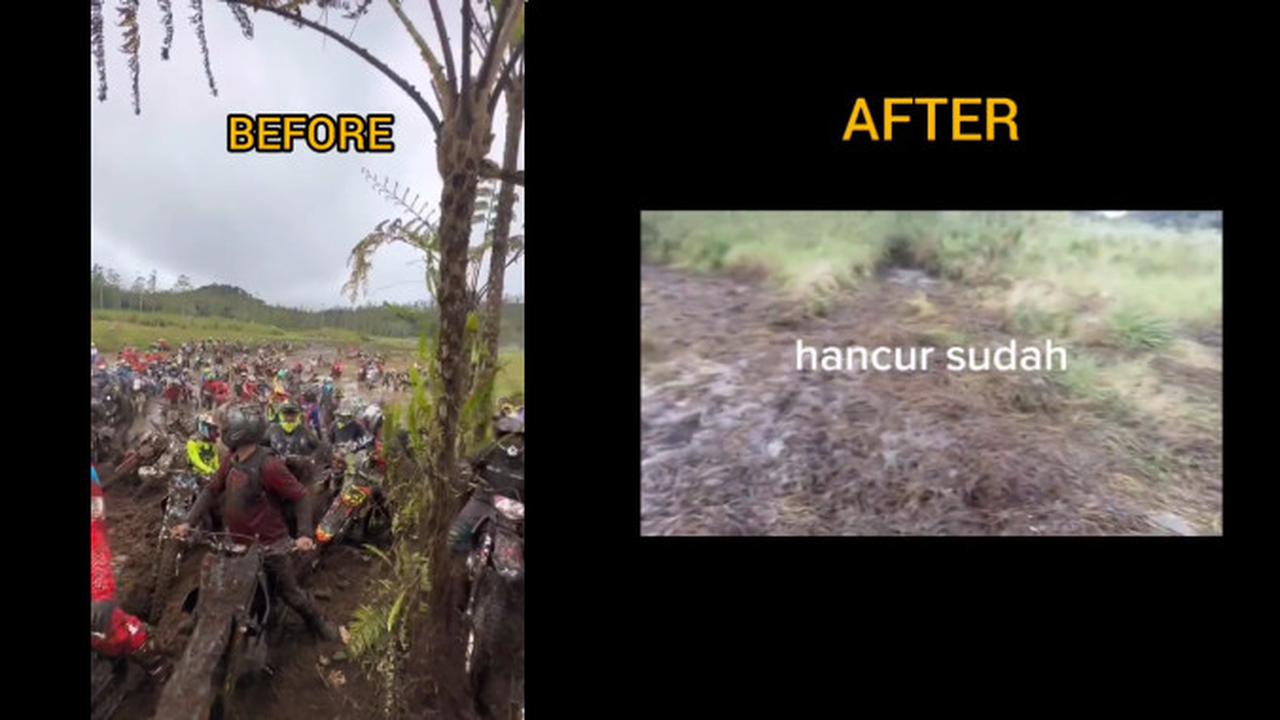 Komunitas Motor Trail Rusak Ladang Edelweis