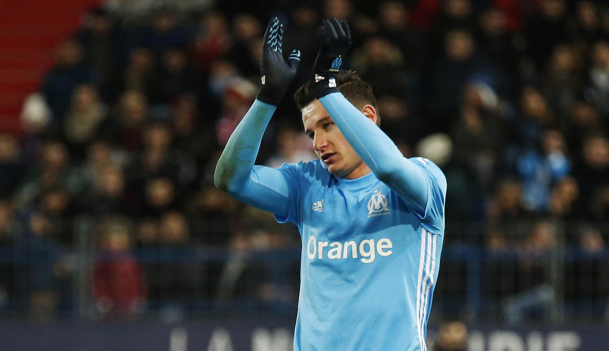 7. Florian Thauvin (Olympique de Marseille) - 10 Gol (1 Penalti). (AFP/Charly Triballeau)