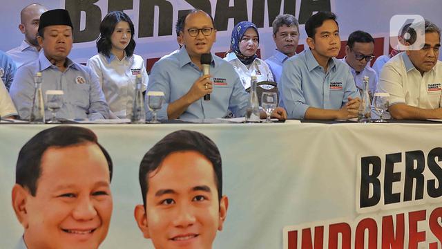 Gibran Rakabuming Raka Hadiri Pengumuman Susunan Tim Kampanye Nasional
