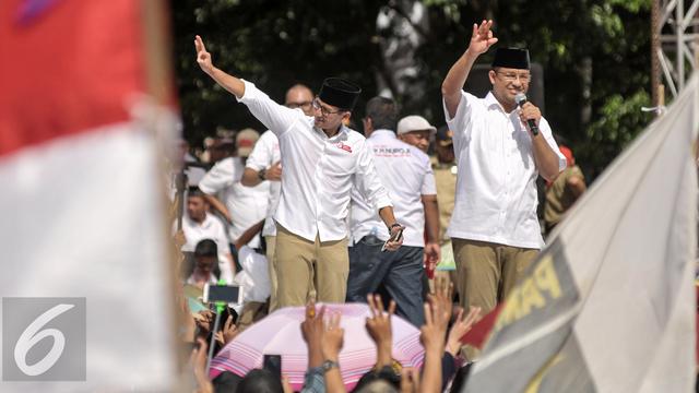 Anies-Sandi Gelar Kampanye Akbar di Lapangan Banteng