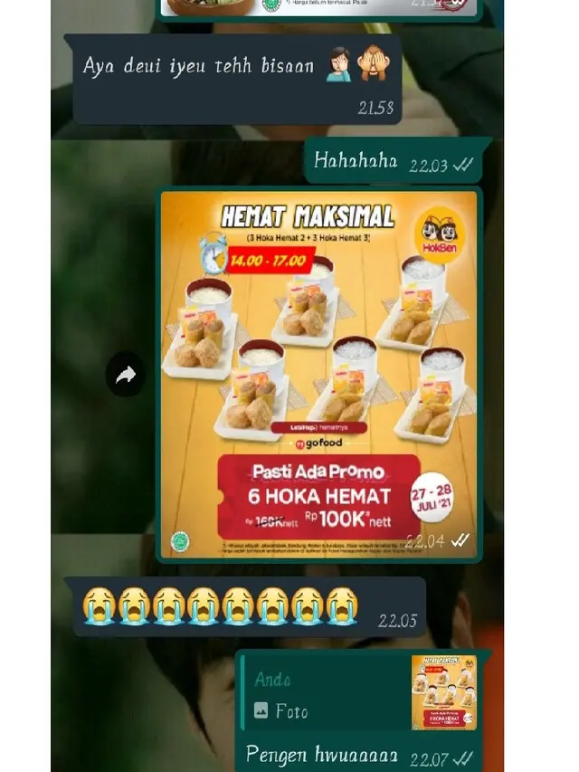 6 Chat Kakak dan Adik saat Bahas Makanan Ini Bikin Gemas