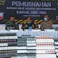 Barang bukti rokok ilegal hasil tangkapan Bea Cukai Riau beberapa waktu lalu. (Liputan6.com/M Syukur)