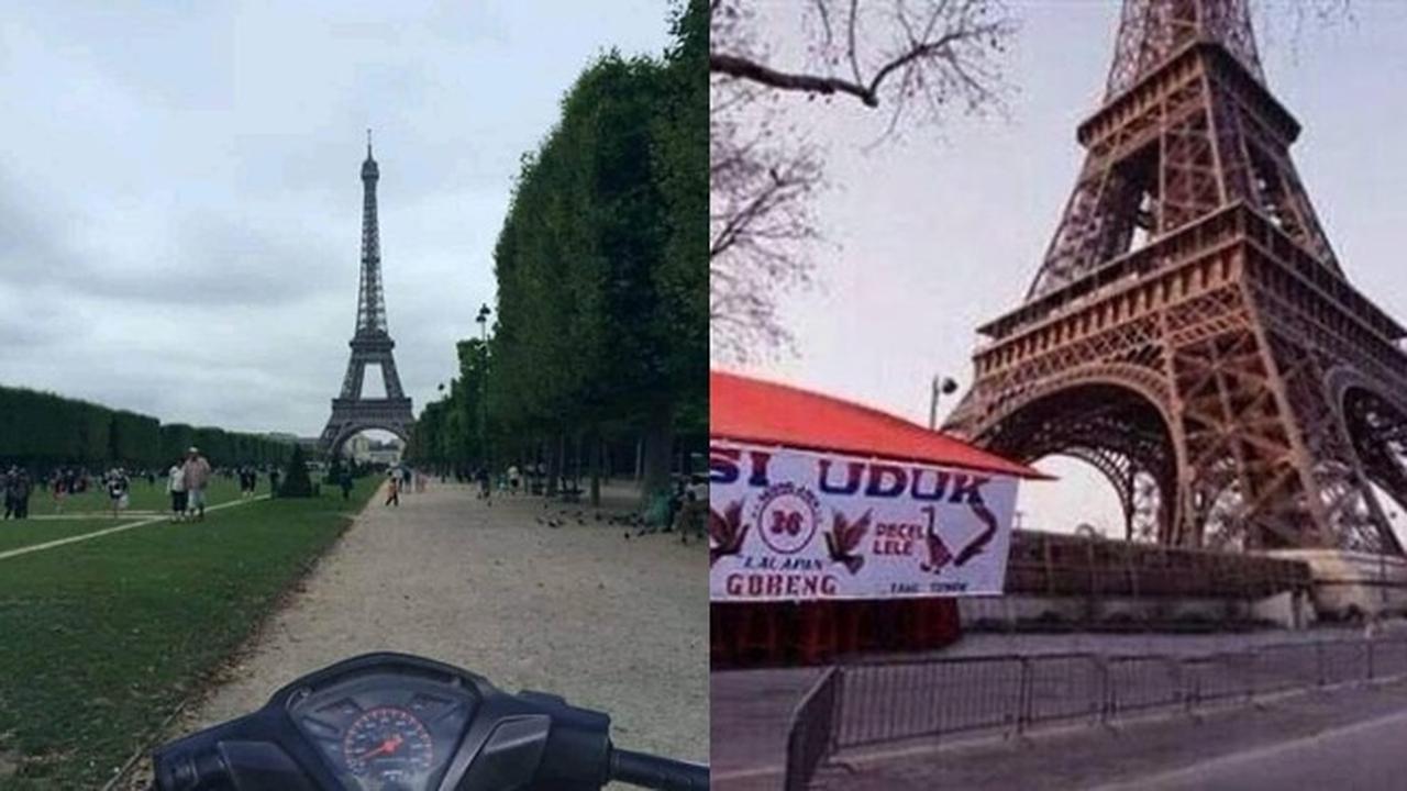 6 Editan Foto ala Orang Indonesia di Paris Ini Bikin Ngakak